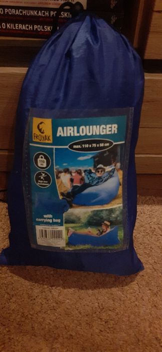 Nadmuchiwana sofa, duży leżak napełniana powietrzem AIRLOUNGER NOWA