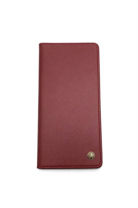 AIMOYU Etui Portfelowe do Samsung Galaxy A55 Wine Red (Bordowe) Skórzane