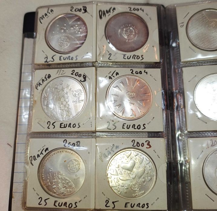 Moedas de Euro Prata