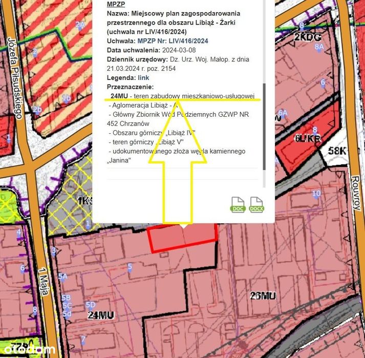Sprzedam działkę budowlaną w centrum Libiąża