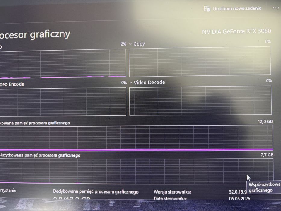 Wydajny komputer gamingowy Lenovo IdeaCentre (RTX 3060 / Ryzen 5 / 16 GB RAM / 512 GB SSD)