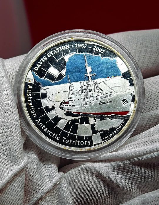 Австралія. Антарктида. 1$ 2007р. СРІБЛО. 1 унція! Сертифікат.