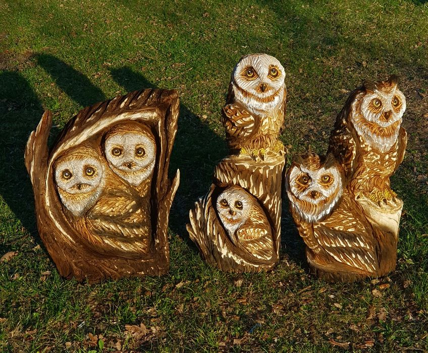 Figurki w drewnie rzeźbione zainpregnowe