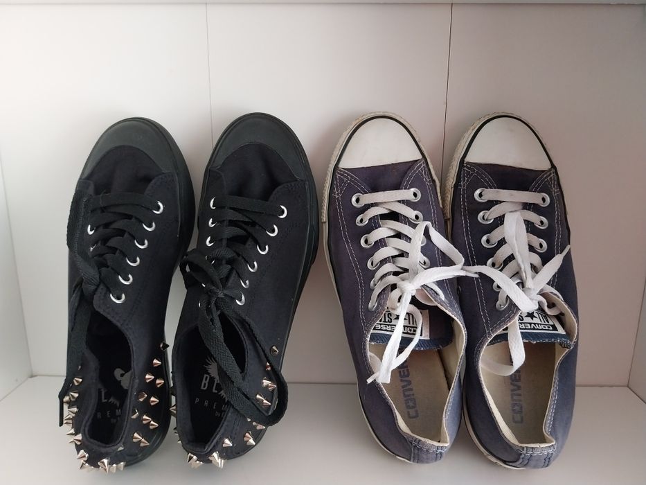 Zestaw butów, trampki Converse, gratis Adidas Neo
