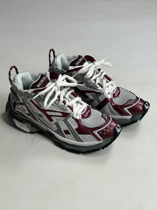 BALENCIAGA Runner кроссовки бордовые кеди кеды кросівки сірі 42 41 40