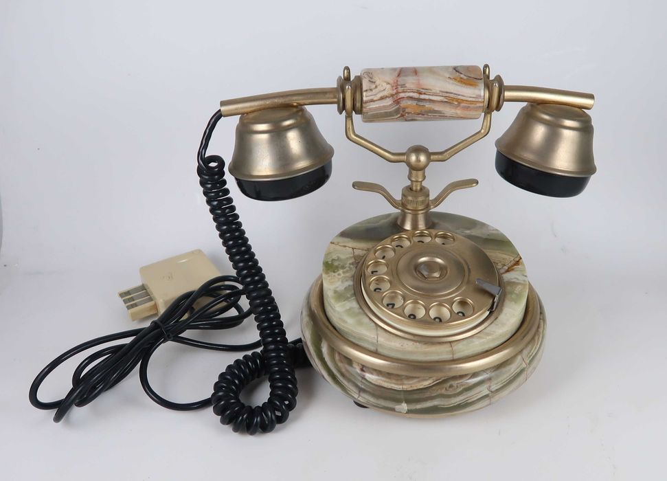 Telefone Antigo Italiano em Pedra Alabastro / Onix