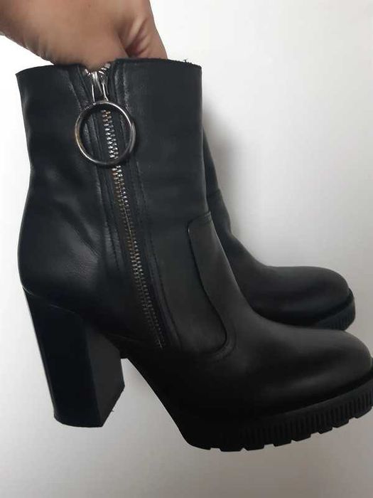 ZARA botki roz. 38 skóra!!