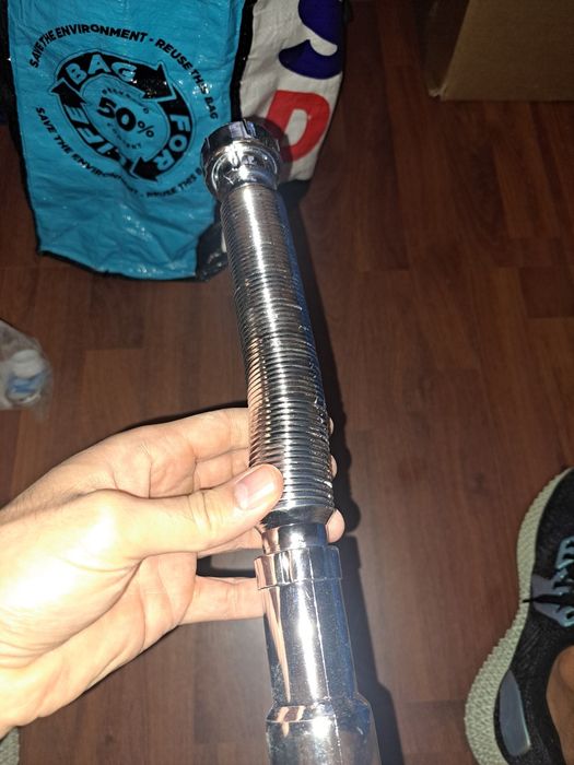 Válvula sifão tubo extensível