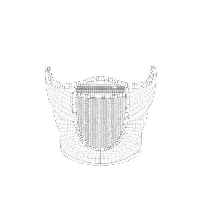 Máscara balaclava respirável fixação velcro