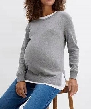 B.P.C komplet 2-części top+sweter ciążowy r.48/50
