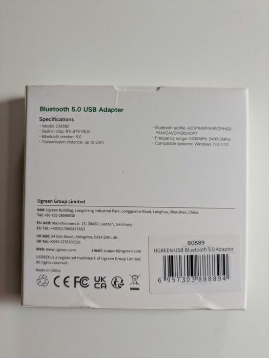 Pen USB Bluetooth 5.0 Ugreen