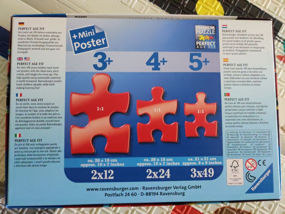 Puzzle 3 em 1 Faísca McQueen