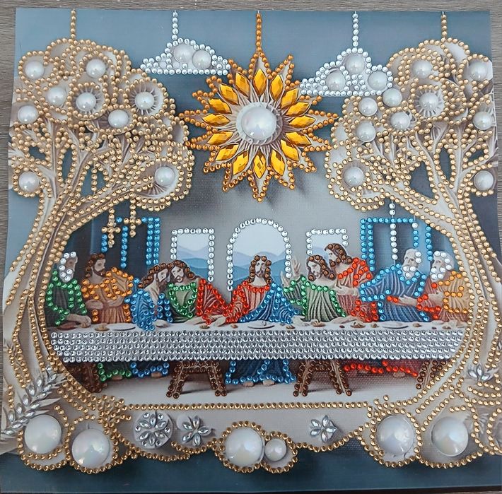 Tela em pintura de diamantes