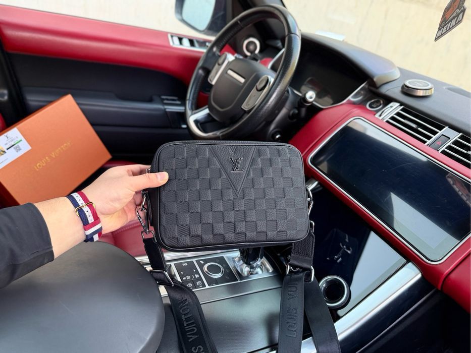 Мужская сумка кроссбоди louis vuitton чоловіча шкіряна сумка на плече