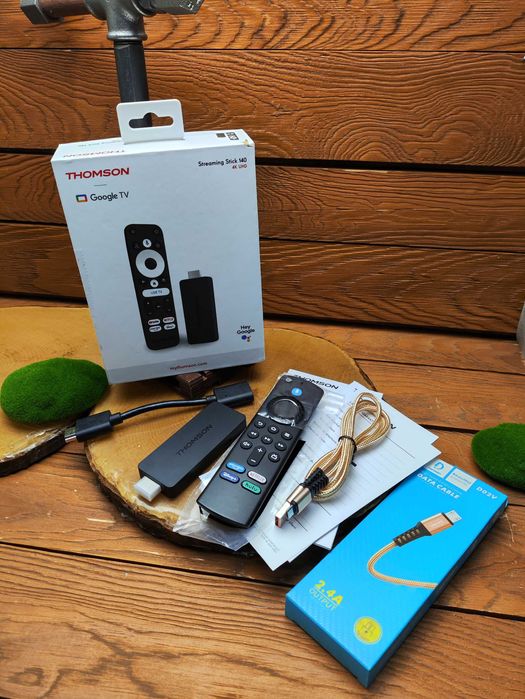 Thomson Streaming Stick 140M 4K 8 GB Android 14 Google TV Dolby Atmos IPTV Chromecast Miracast