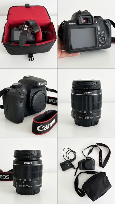 Kit Máquina Fotográfica Reflex CANON EOS 2000D + 18-55mm f/3.5-5.6 IS (APS-C)