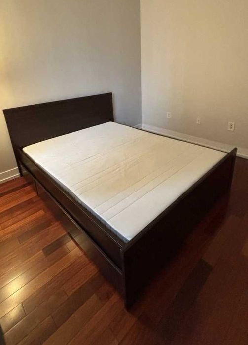 Novo - Conjunto completo de cama ikea com estrado e colchao