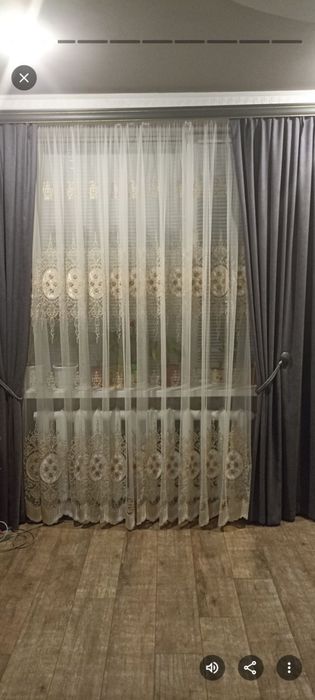 Продам сірі штори мікровелюр