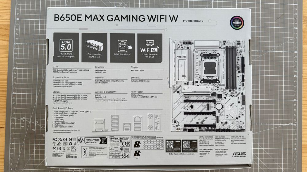 Motherboard ASUS B650E MAX GAMING WIFI W | Nova, Selada c/ Garantia (AM5)