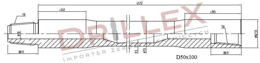 żerdzie wiertnicze Vermeer D50x100 4,5m