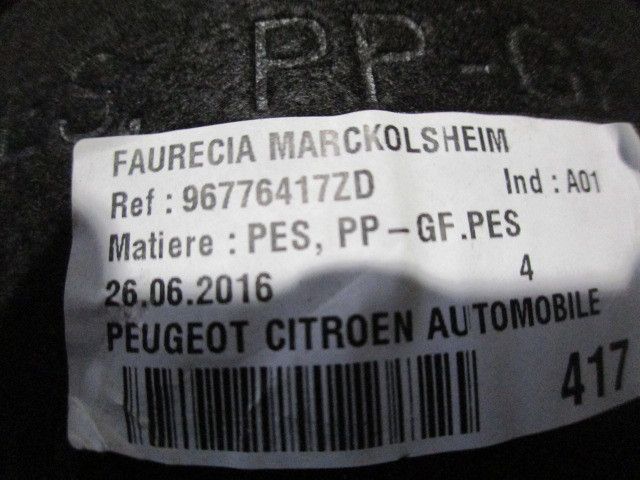 Chapeleira / tampo da mala PEUGEOT 308 II