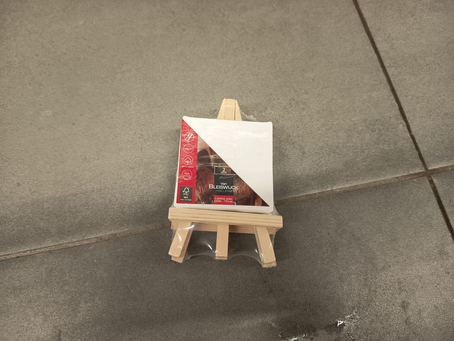 Nowe białe płótno malarskie 7x7 cm 2 sztuki