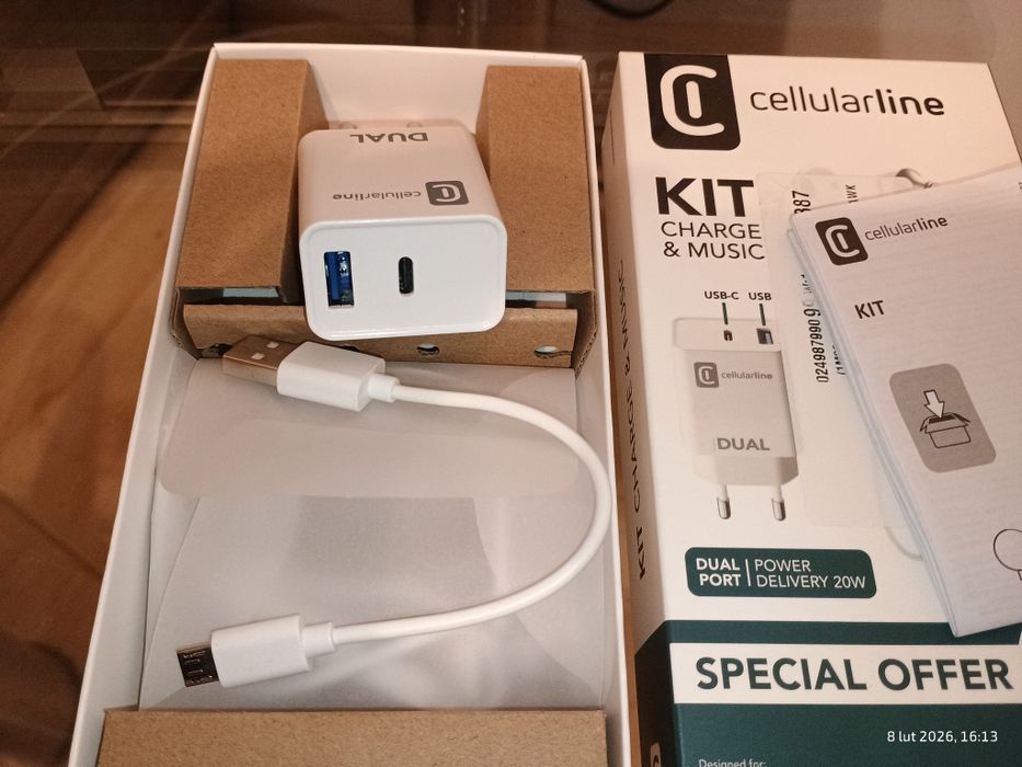 Nowa ładowarka + słuchawki bluetooth