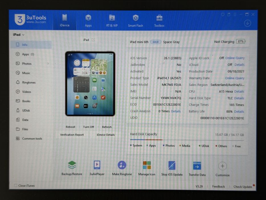iPad mini 6 (A2567) - 64GB - faktura VAT 23%