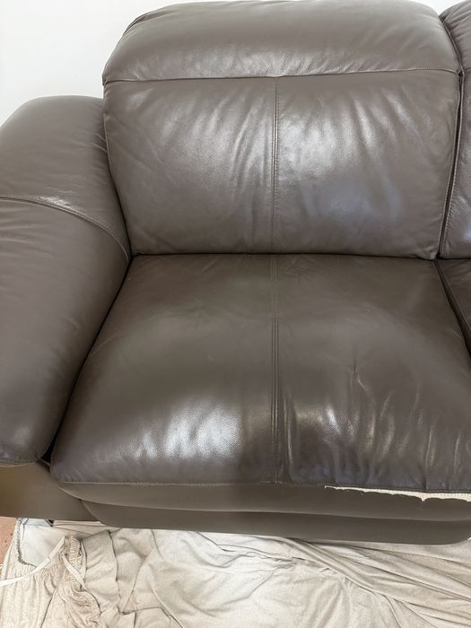 Sofá Chaise Longue Castanho Reclinável | A Funcionar