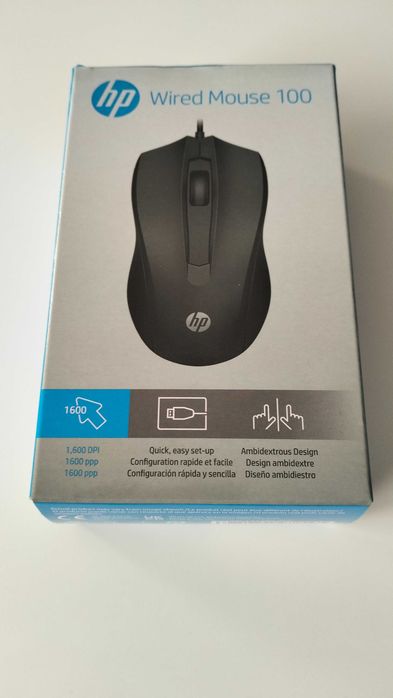 Rato HP com fio, como novo