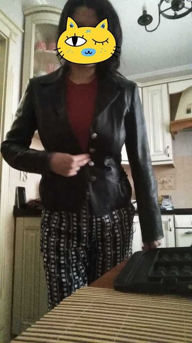 Шкіряна куртка. Натуральна шкіра, весна/осінь. Розмір  S