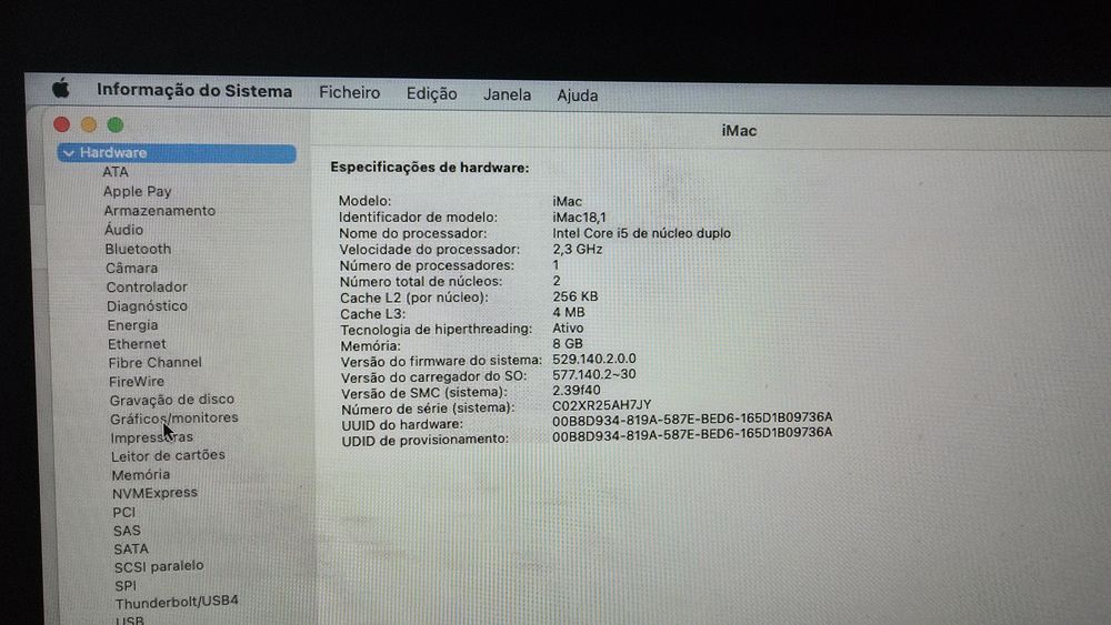 Computador Imac 21,5 pol. 2017 como novo