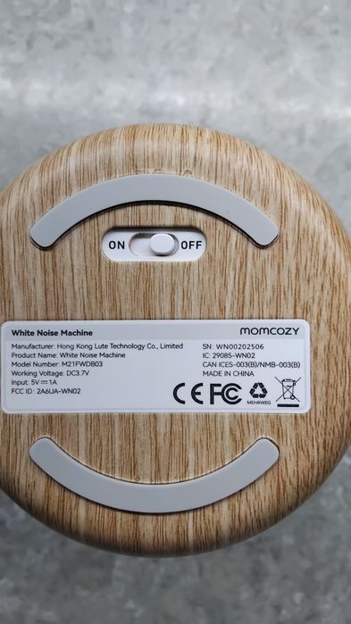 розумна звукова машина Momcozy Smart Sound Machine, білий шум