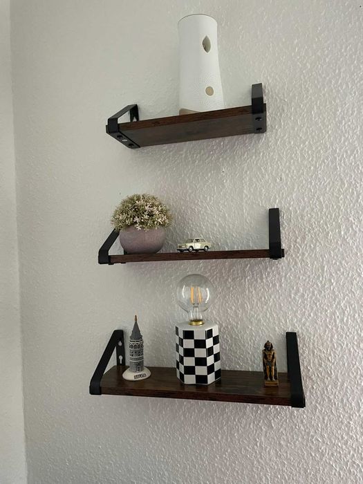 Kwietnik dekoracja ścienna loft 3 sztuki rustykalne zestaw