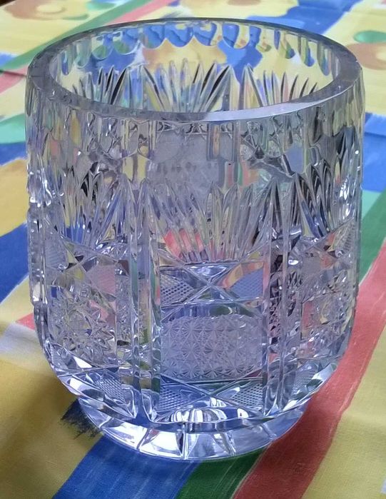 Wazon kryształowy – kryształ PRL – 12 cm