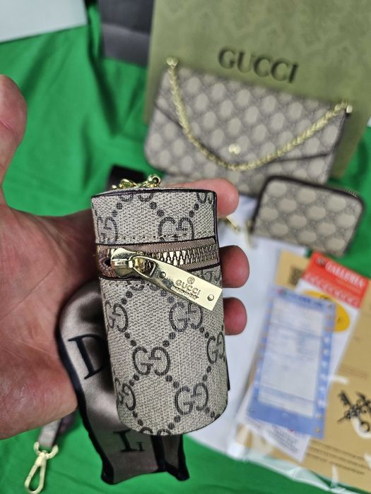 Komplet Torebka damska Gucci torba biznesowa nowość monogram kuferek