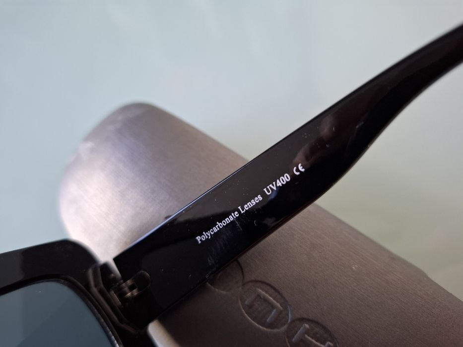 Oculos Sol Allen Quadrados  - Massa Preta e Lentes Azuis