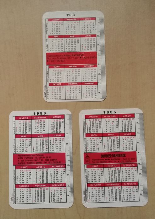 Calendários Sommer d'Andrade