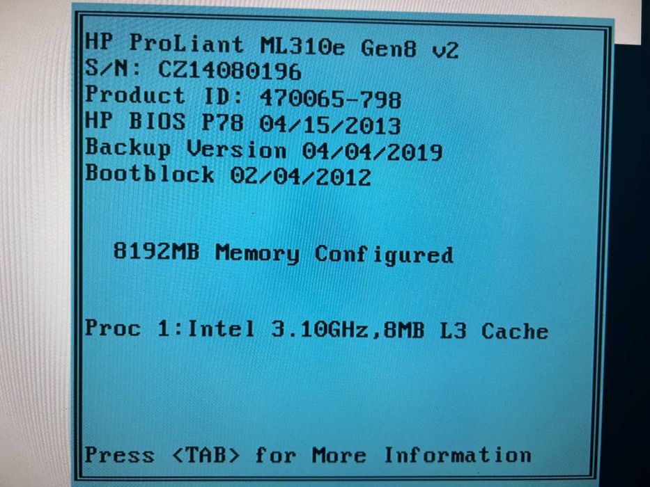 HP Proliant Ml310e gen 8