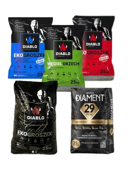 Węgiel groszek DIABLO DIAMENT workowany 1520 zł tona Z TRANSPORTEM