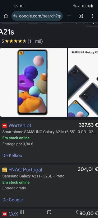 Telemovel sumsung Galaxy A21s