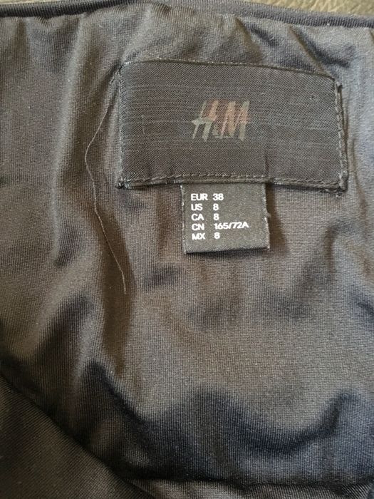 Czarna mini spódniczka cekiny h&m m, rozm 36/38