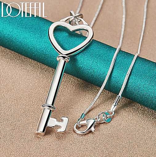 Srebrny Łańcuszek z Zawieszką/DOTEFFIL 925 srebro/55cm