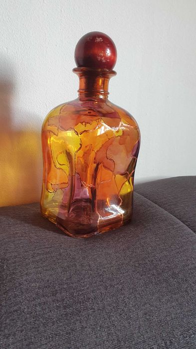 Butelka ręcznie malowana