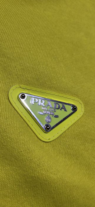Żółta bluza damska zasuwana neon bawełna premium S M