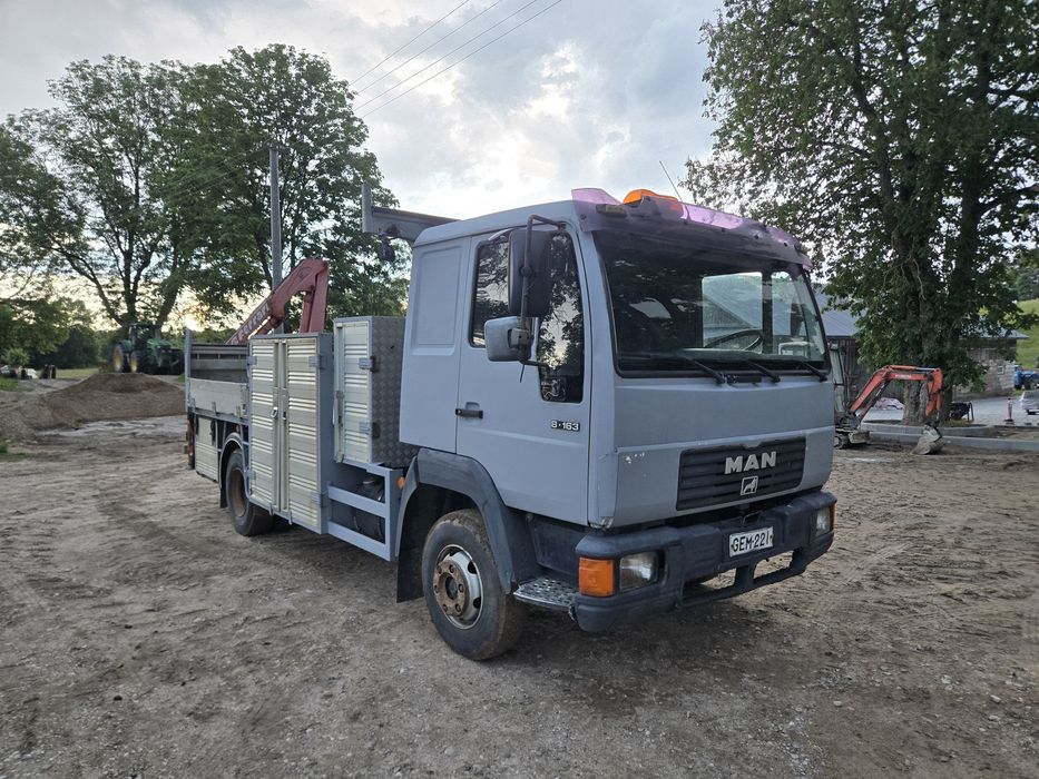 Man 8.163 + HDS Samochód Ciężarowy