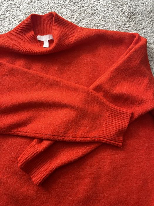 Czerwony sweter H&M L
