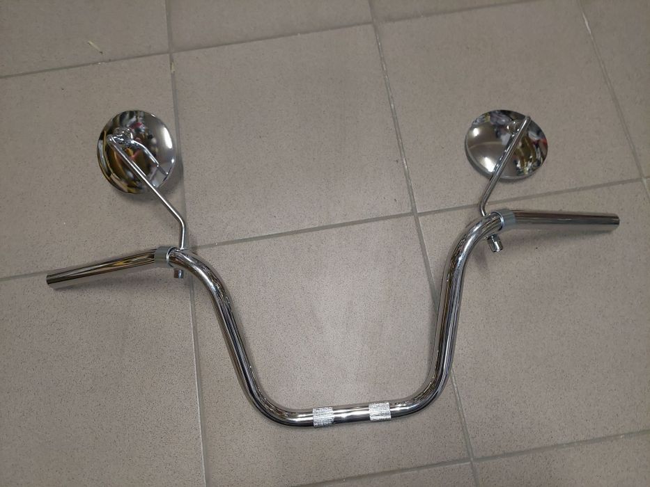 Zestaw nowa kierownica+lusterka chrom romet motorynka m2 m3 pony 301