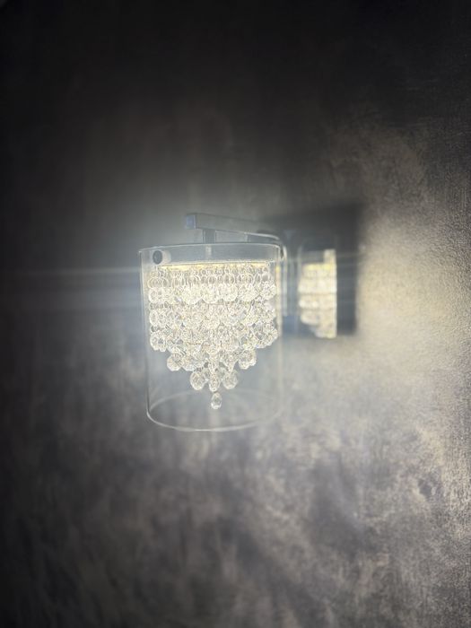 Kinkiet srebrny glamur