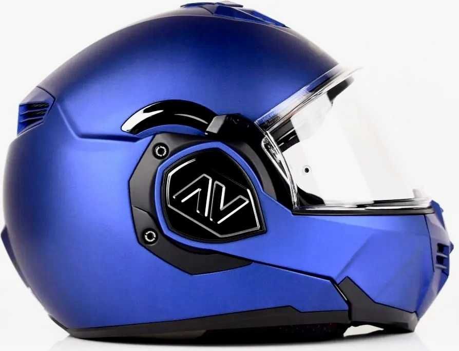 Capacete NOVO Modular 180° LS2 Advant Blue Matt (27% DESCONTO) Tam S